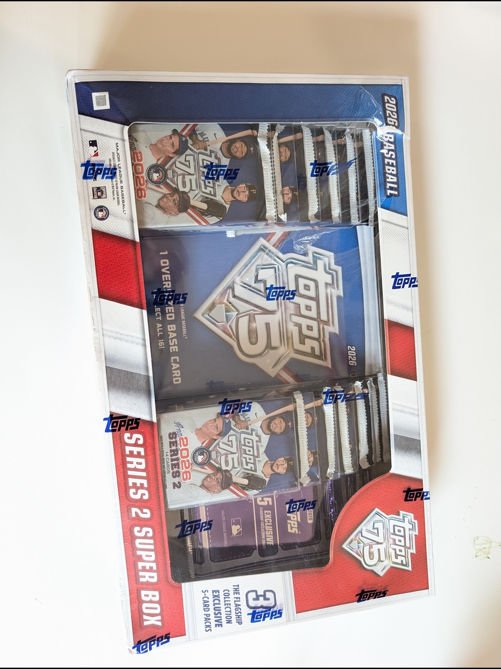 2026 Topps Baseball Series 2 Super Box 75th Anniversary – New, Damaged Packaging